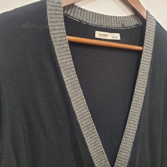 Vintage Old Navy Womens Y2K Button Front Cardigan Size M Blue Academia Preppy - Picture 2 of 11